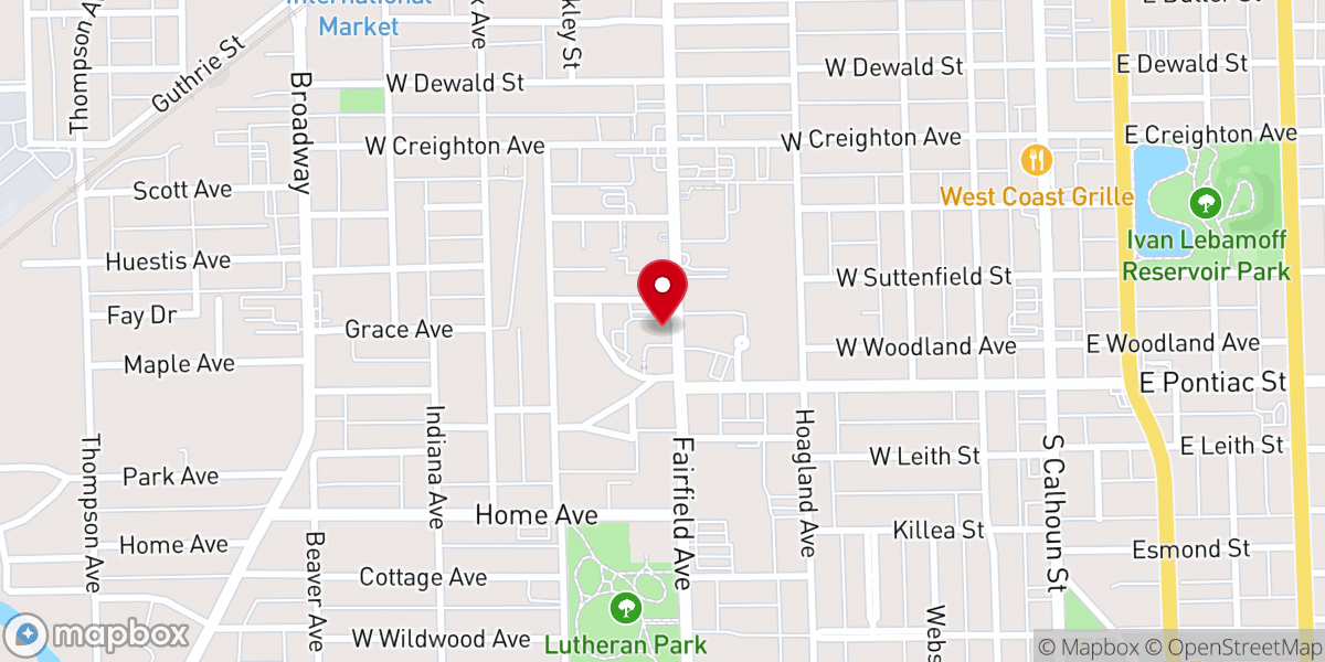 Map showing location of Wings of Deliverance THC