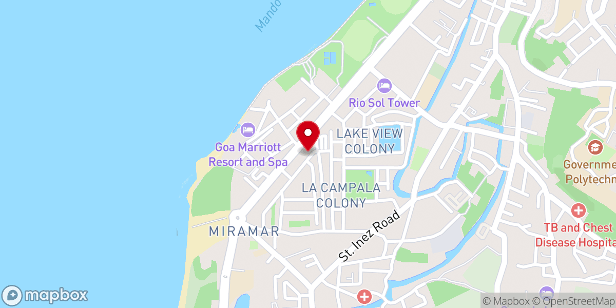 Map showing location of Stella Maris church