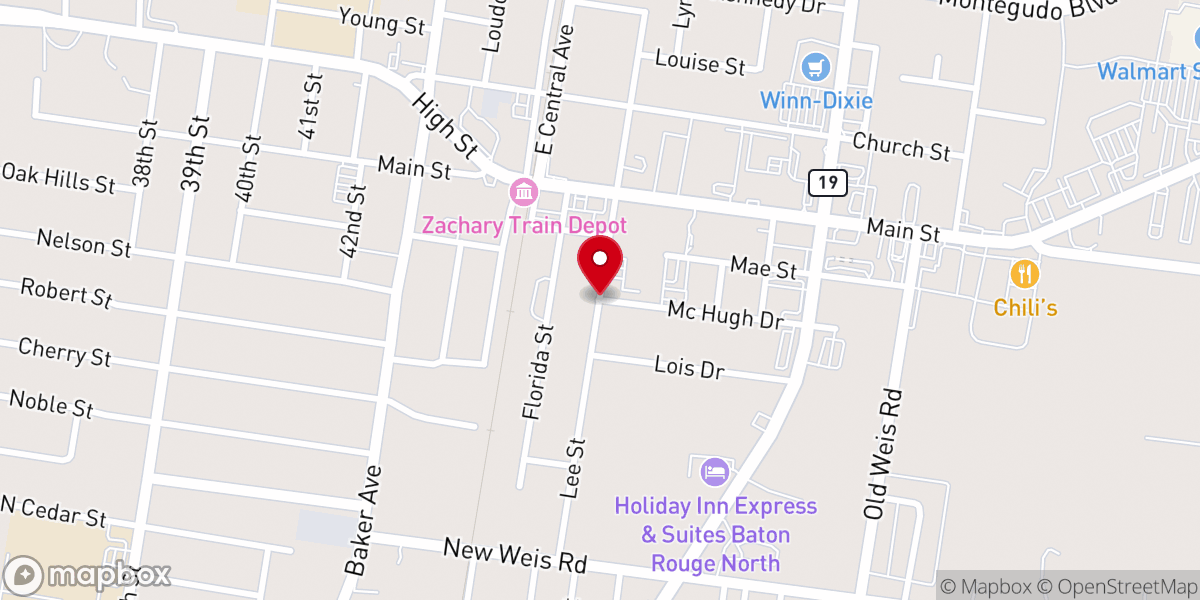 Map showing location of Old St. John the Baptist Church Building