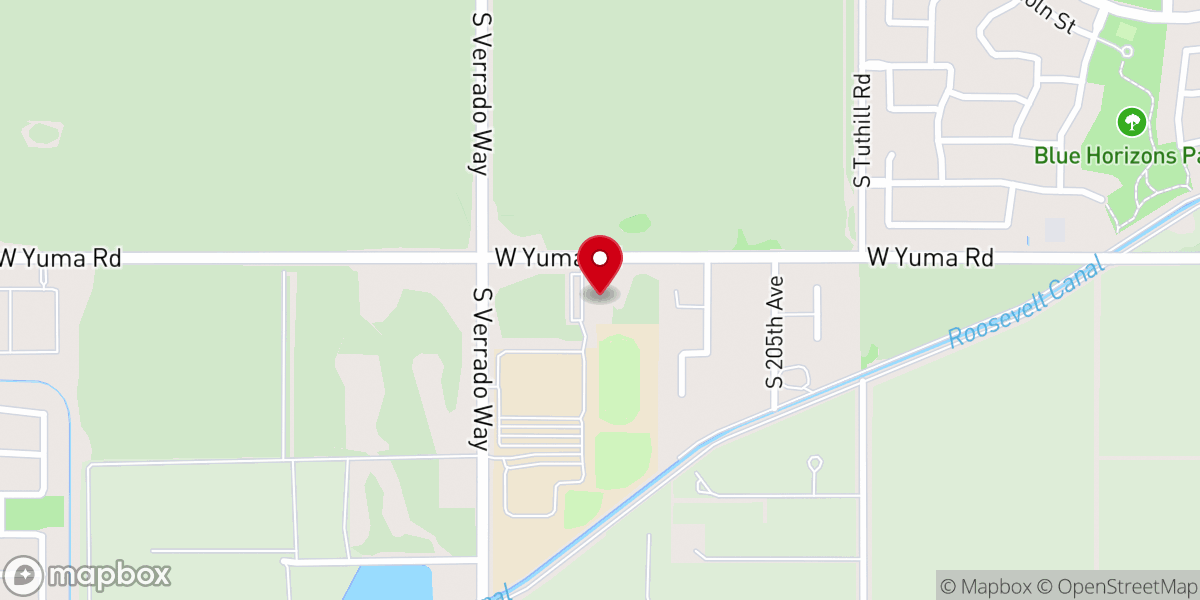 Map showing location of Desert Hills Baptist Church