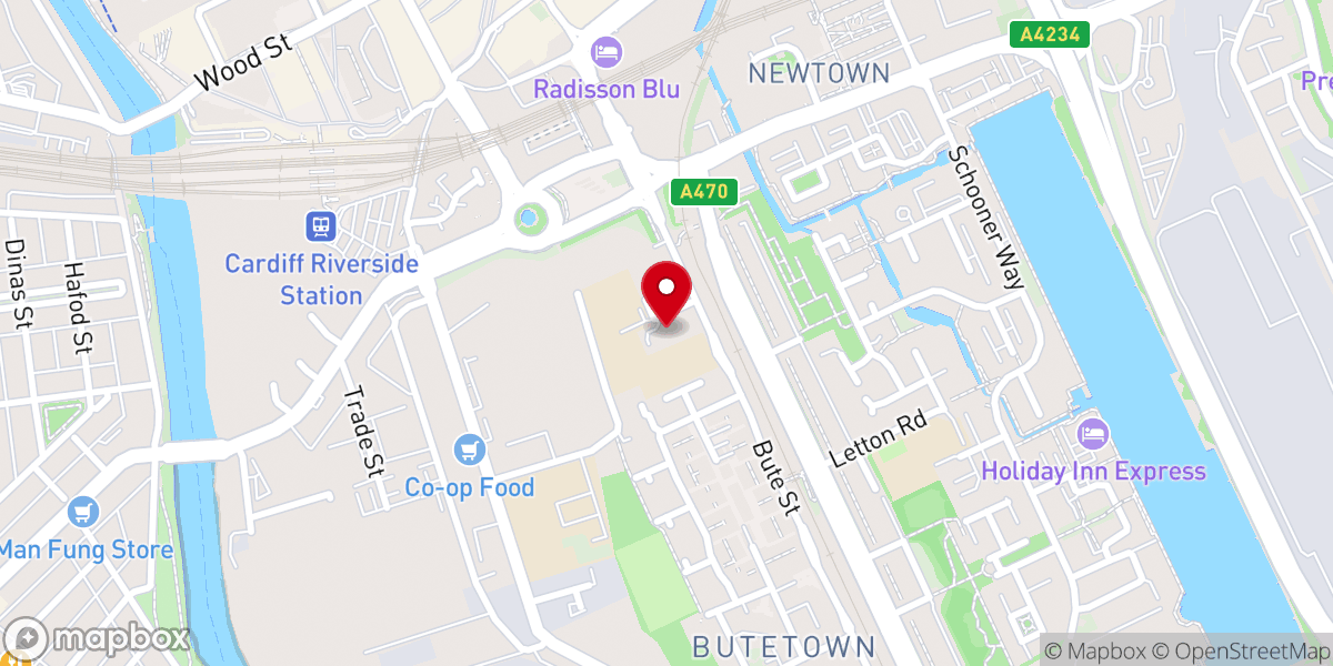 Map showing location of St Mary's Church