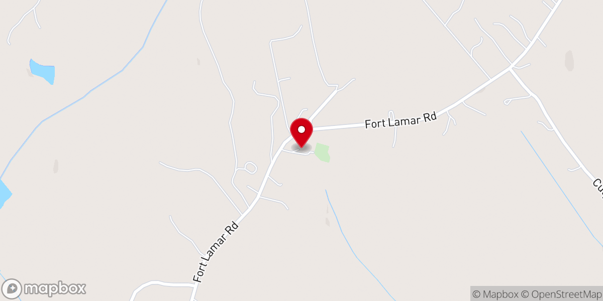 Map showing location of Black Spring Baptist Church