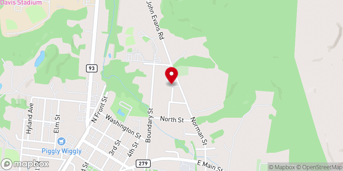 Map showing location of Liberty Baptist Church