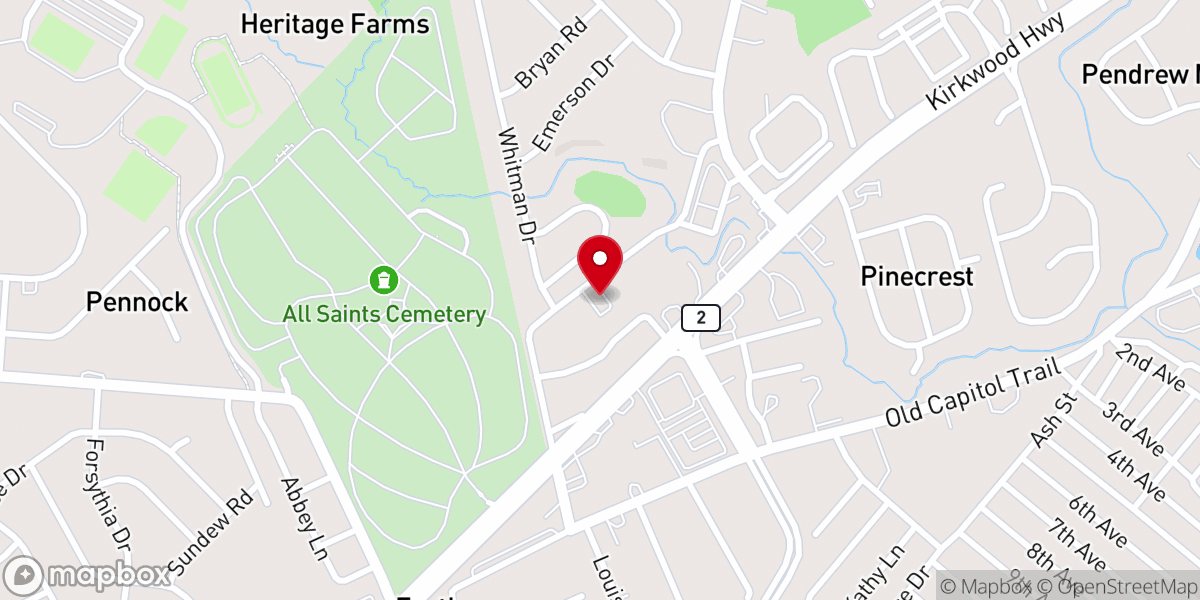 Map showing location of Healing Rooms of Wilmington