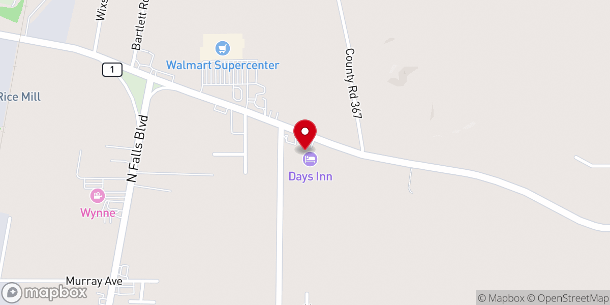 Map showing location of Days Inn & Suites by Wyndham Wynne