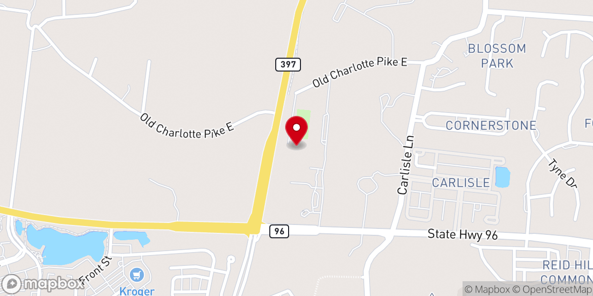 Map showing location of Asbury Methodist Church