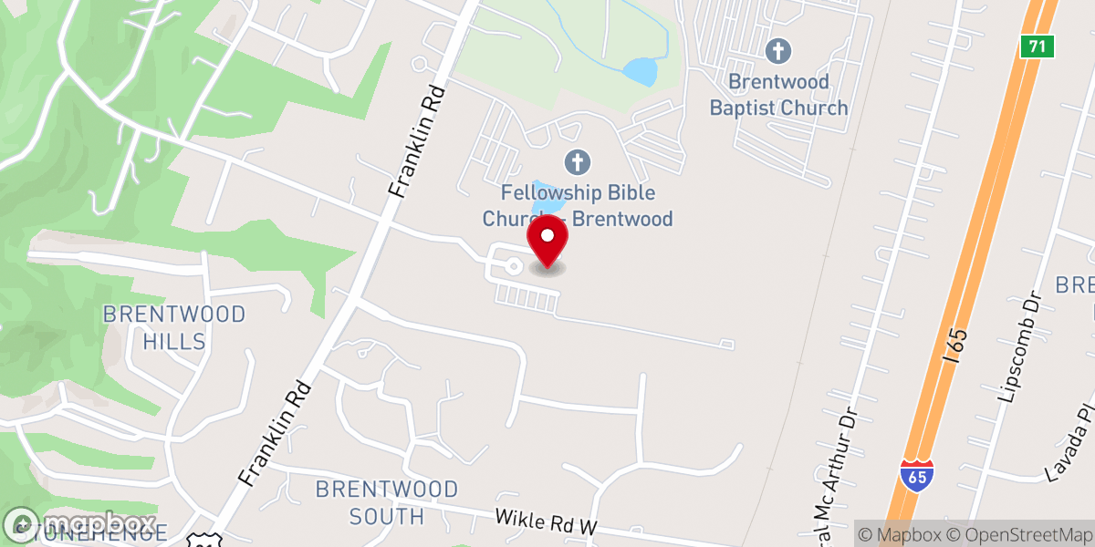 Map showing location of Remnant Fellowship-Nashville