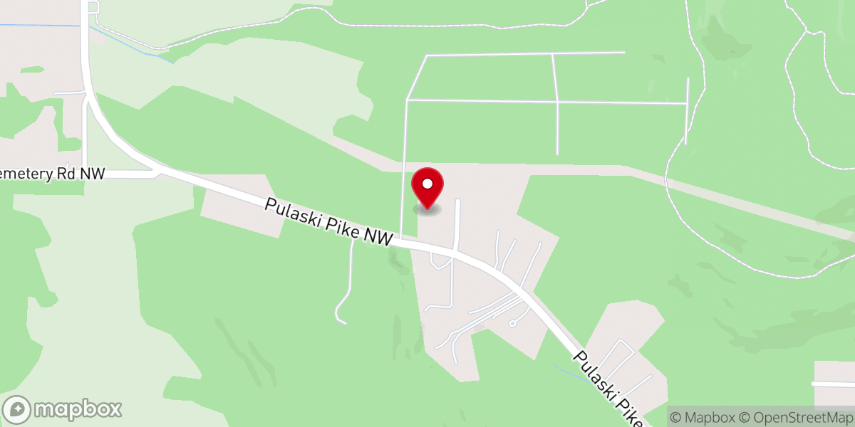Map showing location of Greater Mt Carmel Primitive Baptist Church