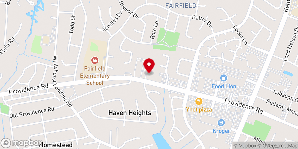 Map showing location of Providence Friends Church Inc