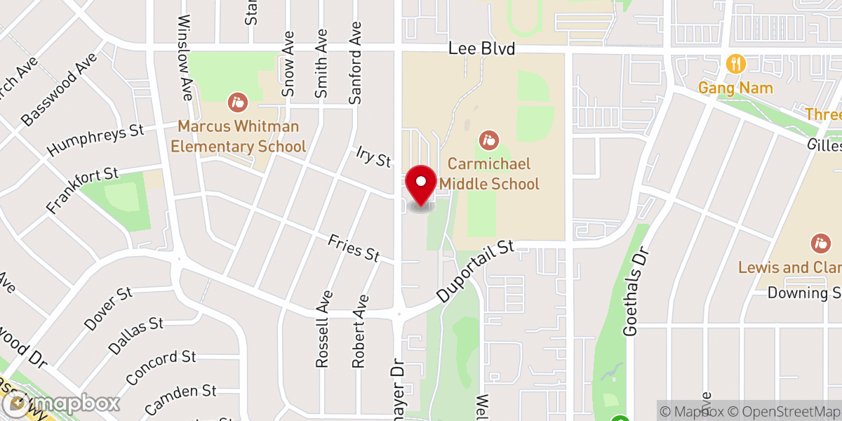 Map showing location of Redeemer Lutheran Church