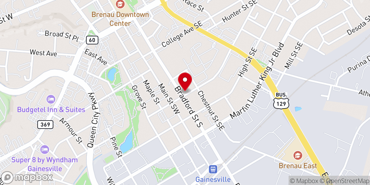 Map showing location of First Congregational Holiness Church