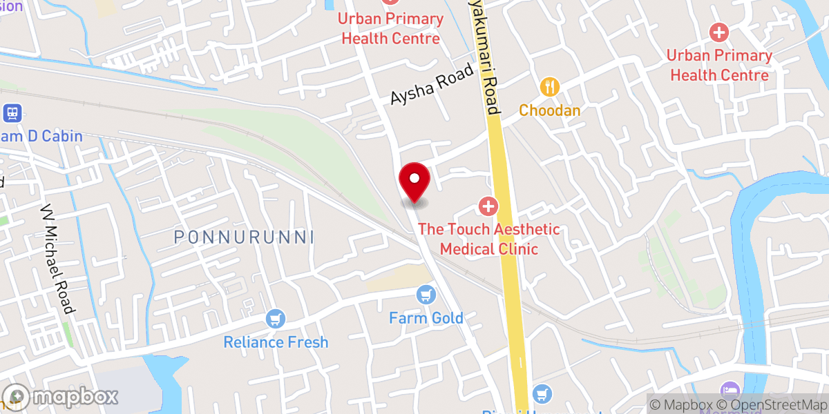 Map showing location of St. Bonaventure Capuchin Ashram
