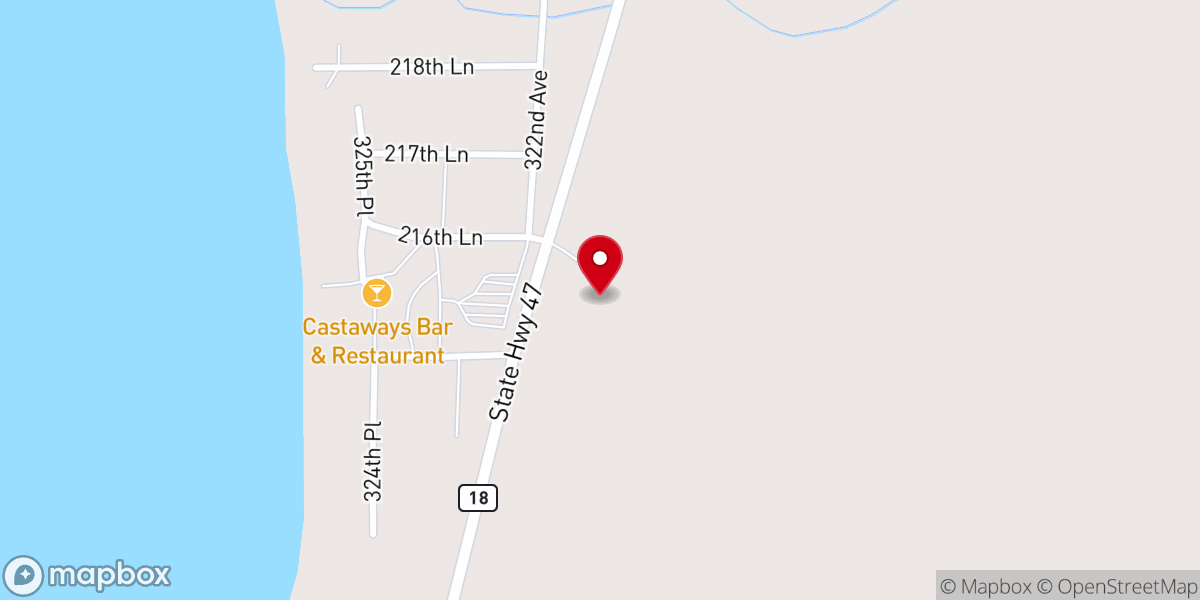 Map showing location of Bethesda Lutheran Church of Rossburg