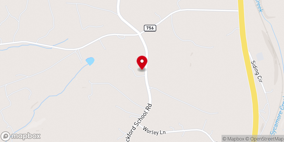 Map showing location of Mt Olive Baptist Church
