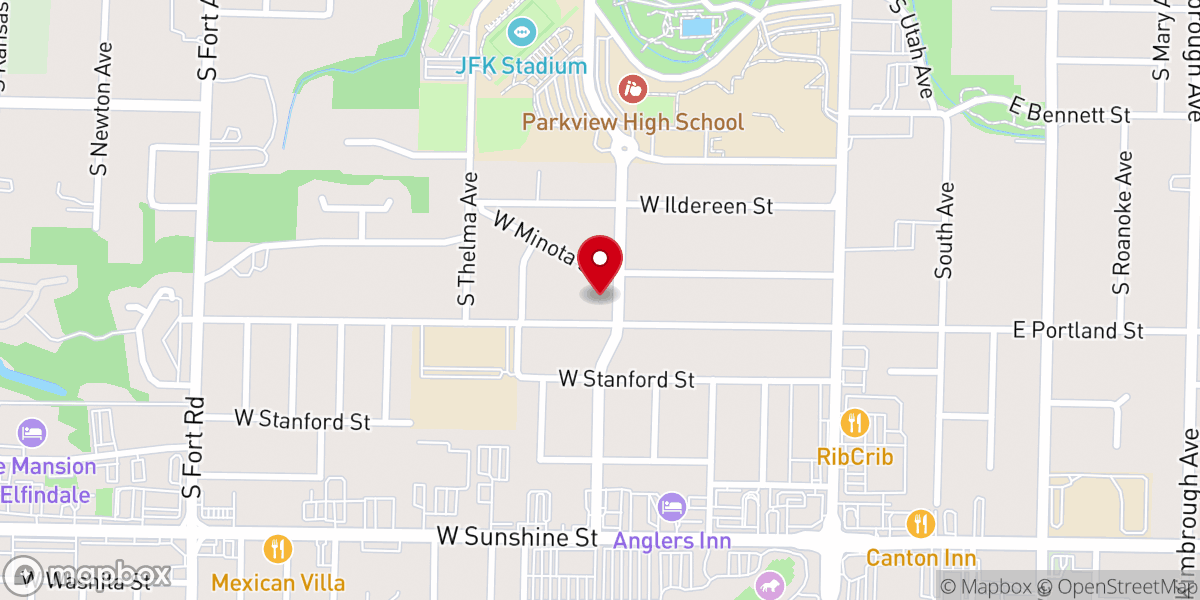 Map showing location of Korean Presbyterian Church of Springfield