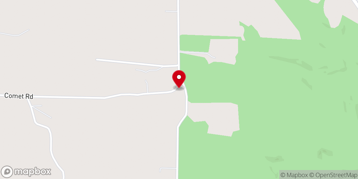 Map showing location of Pisgah Baptist Church