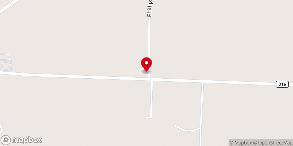 Map showing location of Mt Zion Missonary Baptist Church
