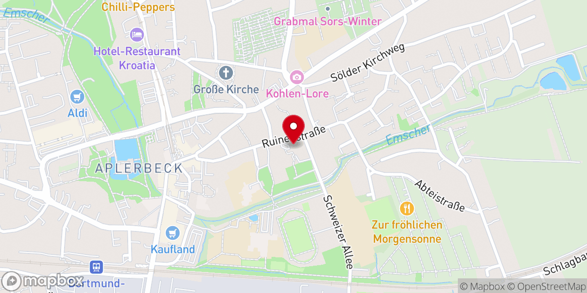 Map showing location of Evangelische Georgs-Kirchengemeinde Dortmund, Georgskirche und Gemeindebüro