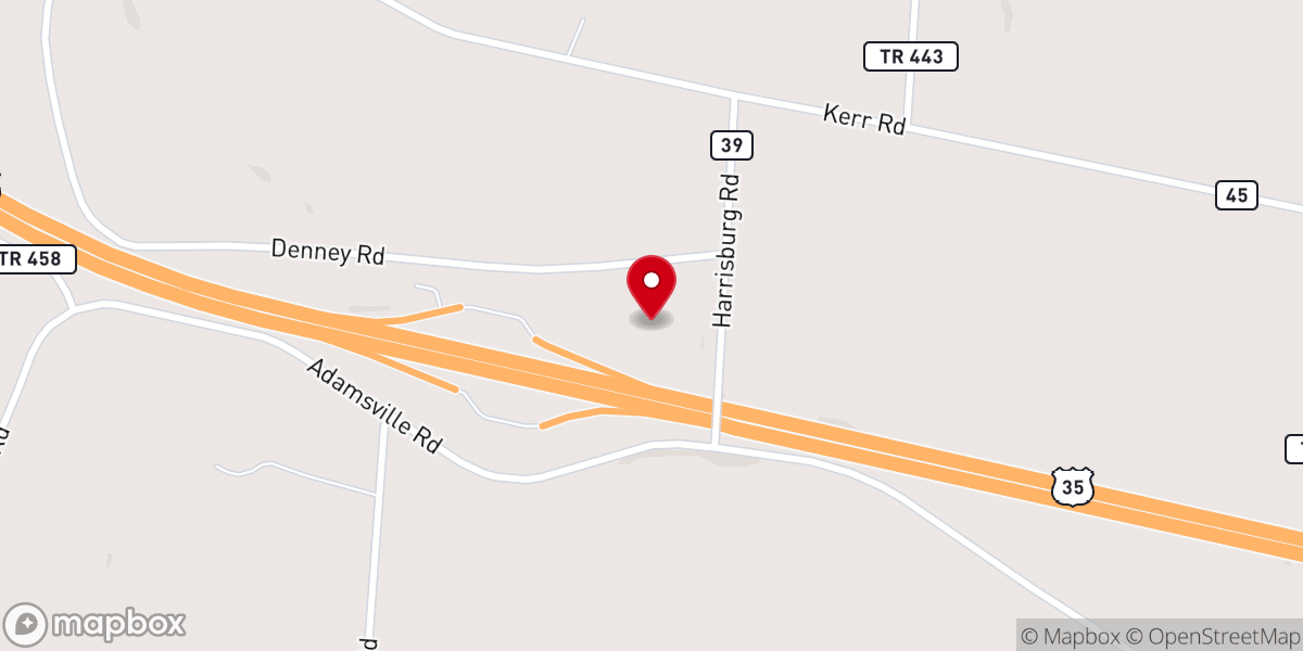 Map showing location of Countryside Baptist Church