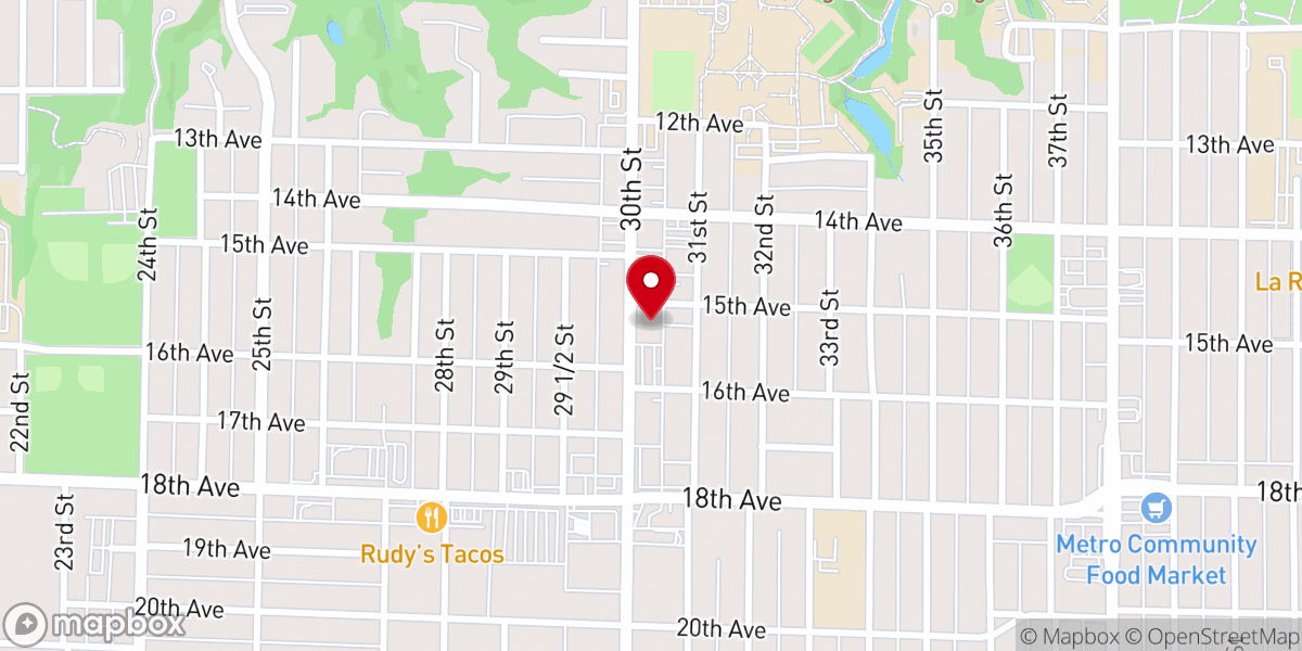 Map showing location of South Park Presbyterian Church