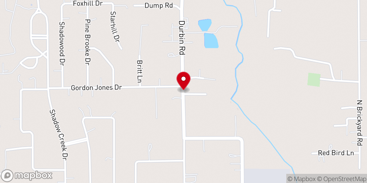 Map showing location of Goodfaith Baptist Church