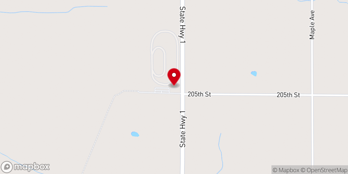 Map showing location of Roberts Memorial Center