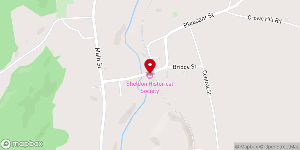 Map showing location of Sheldon Historical Society