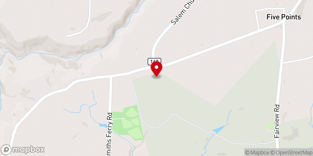 Map showing location of Bridges for Life Ministries