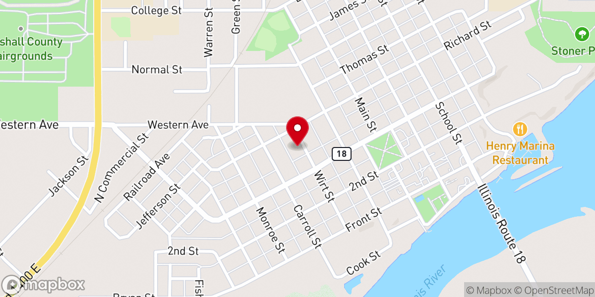 Map showing location of Presbyterian Church