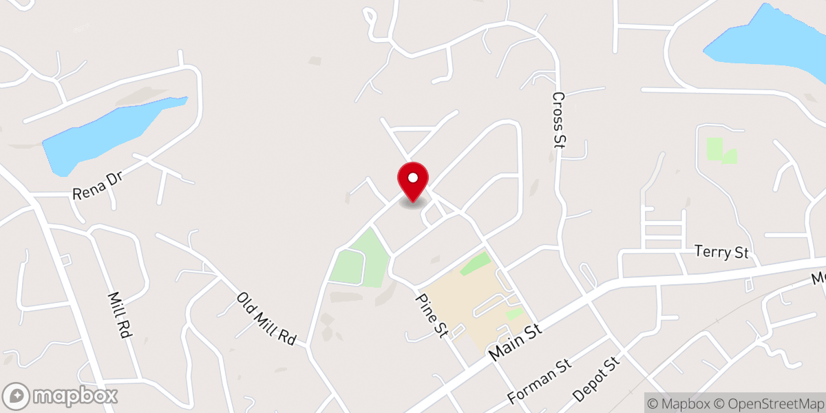 Map showing location of First Baptist Church of Springville