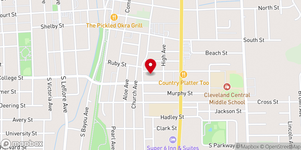 Map showing location of Greater Solomon Chapel AME
