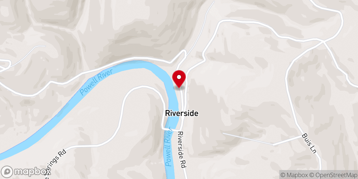 Map showing location of Riverside Missionary Baptist Church