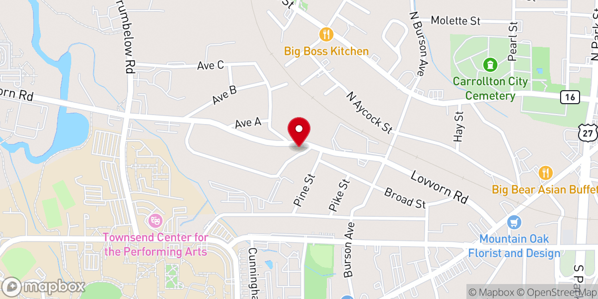 Map showing location of Freedom Point Church
