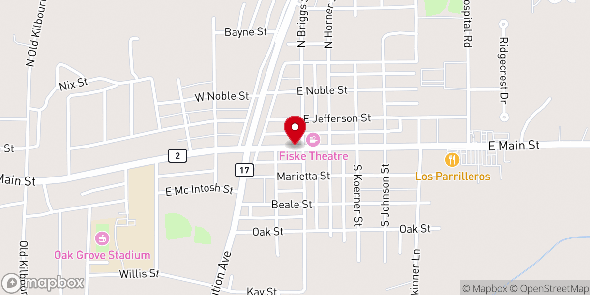 Map showing location of Courthouse