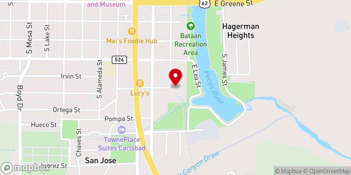 Map showing location of Oasis Church