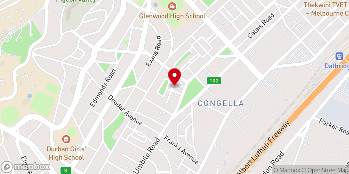 Map showing location of New Apostolic Church