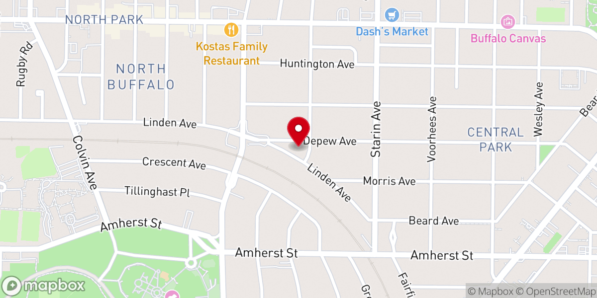 Map showing location of Parkside Lutheran Church