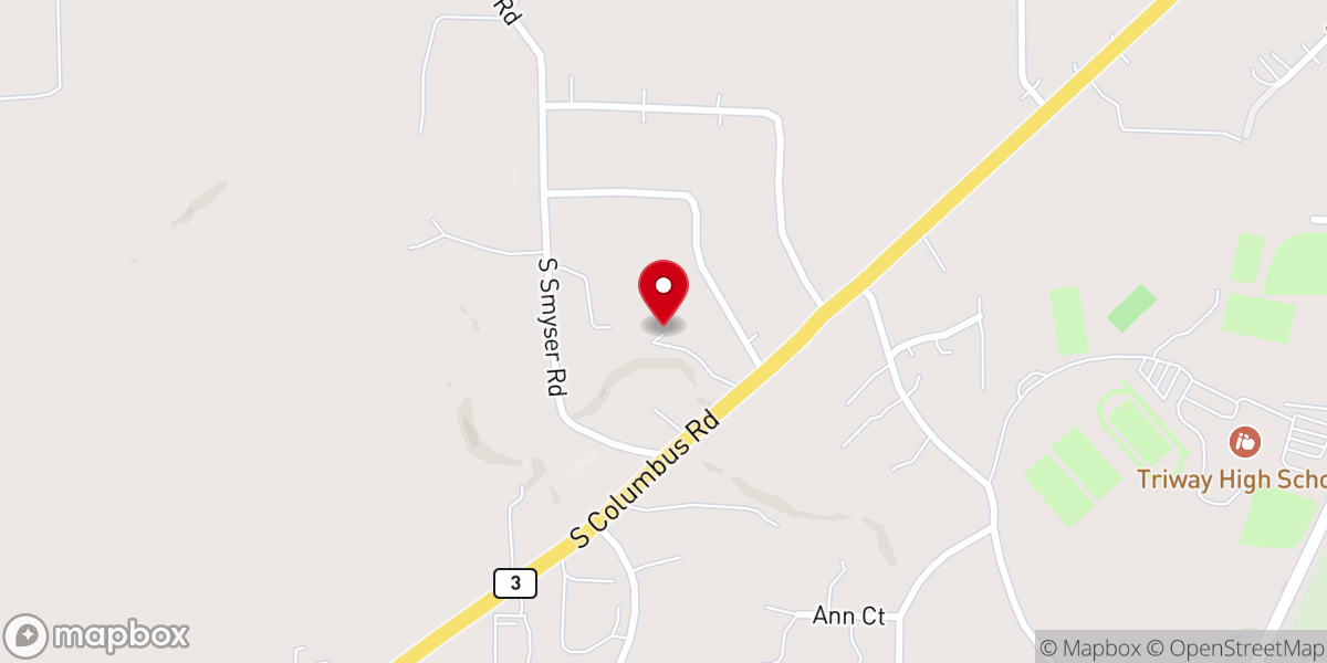 Map showing location of Calvary Pentecostal Tabernacle
