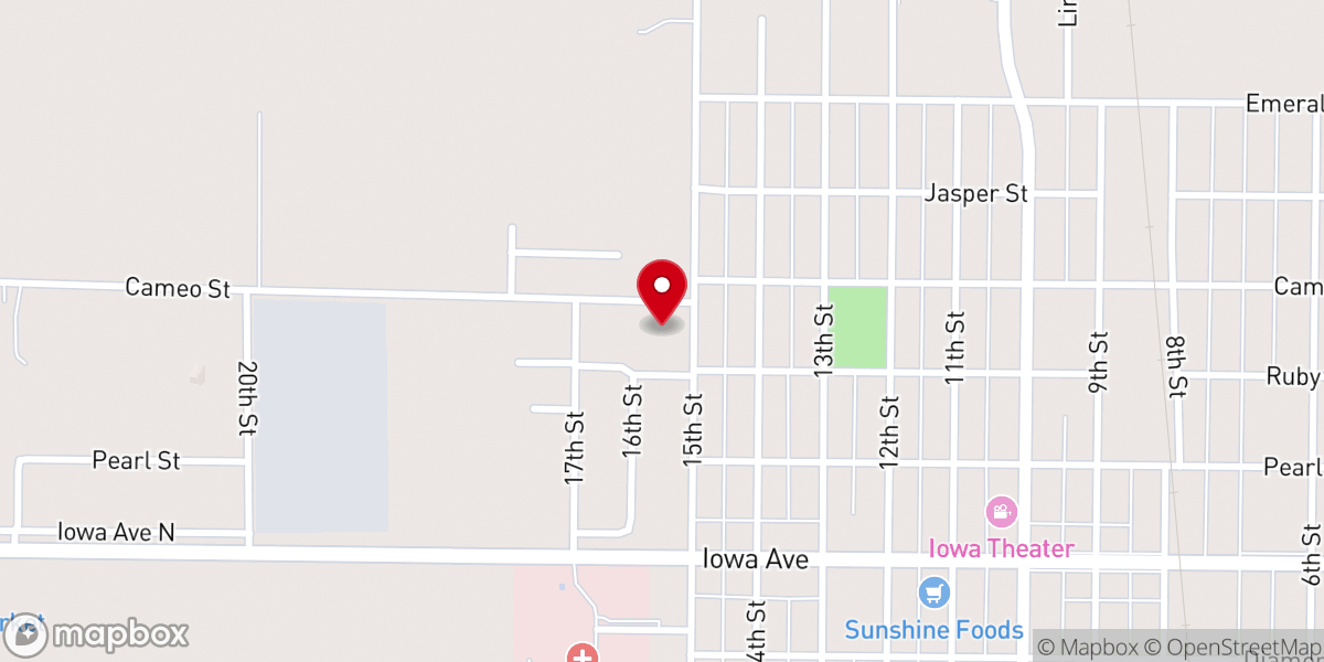 Map showing location of First Christian Church