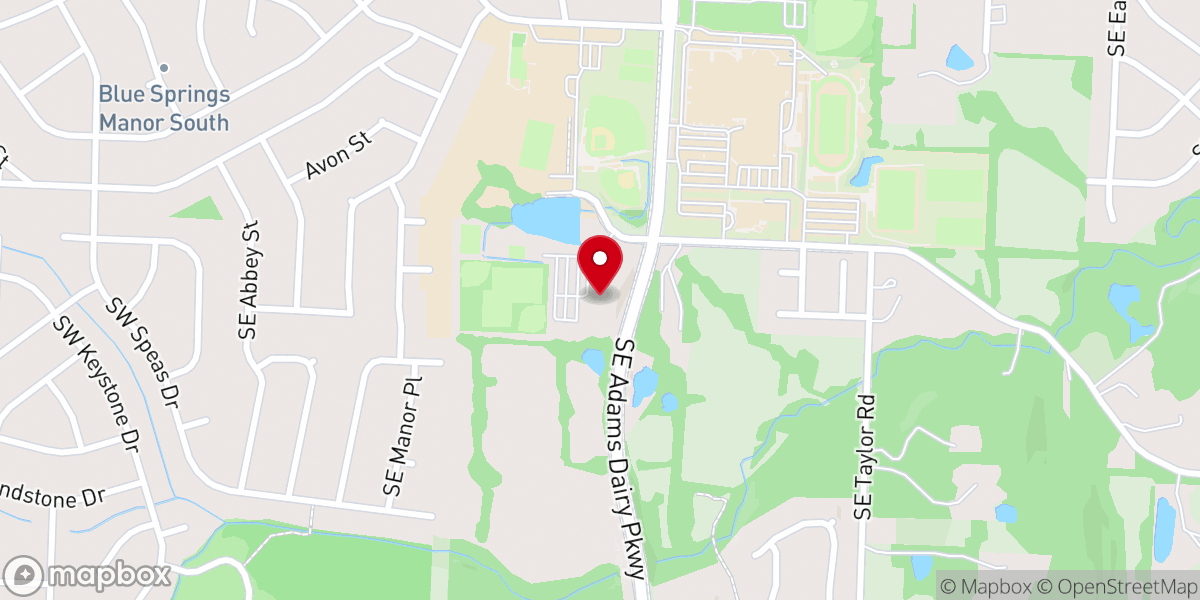 Map showing location of First Bible Baptist Church of Eastern Jackson County
