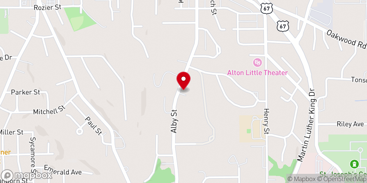 Map showing location of Alton Bible Church