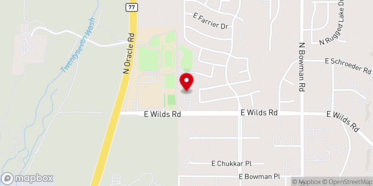 Map showing location of First Baptist Church