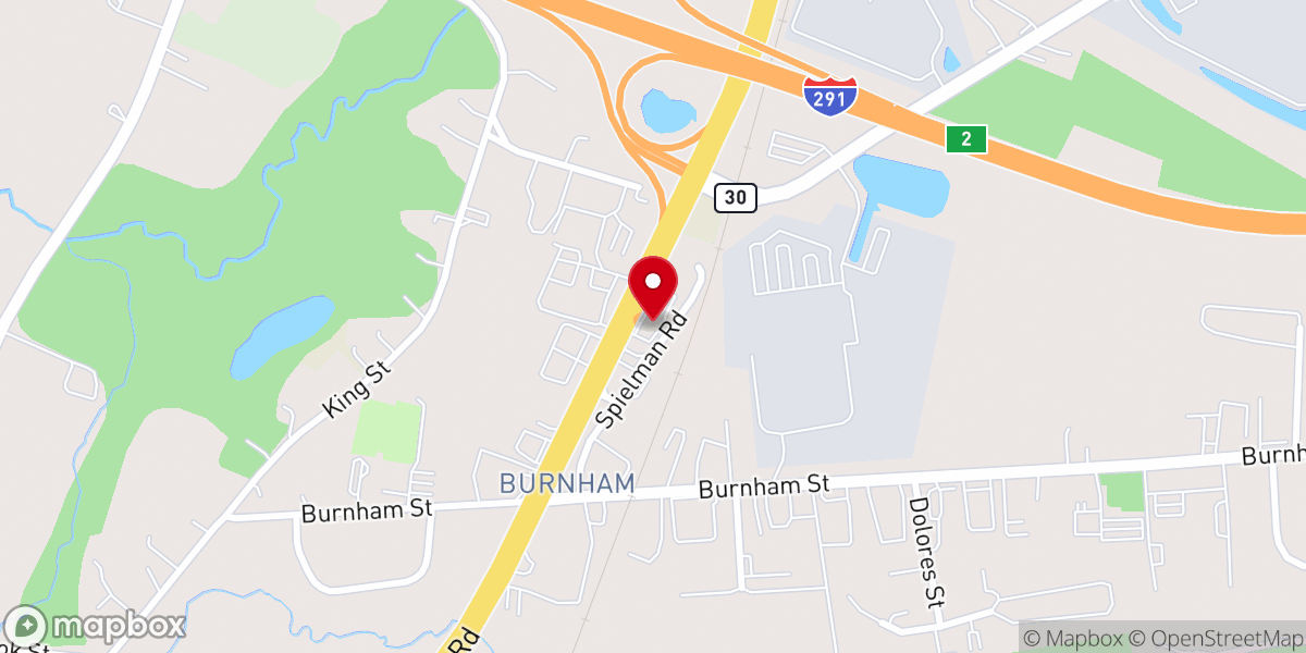 Map showing location of All Faith Memorial Chapel