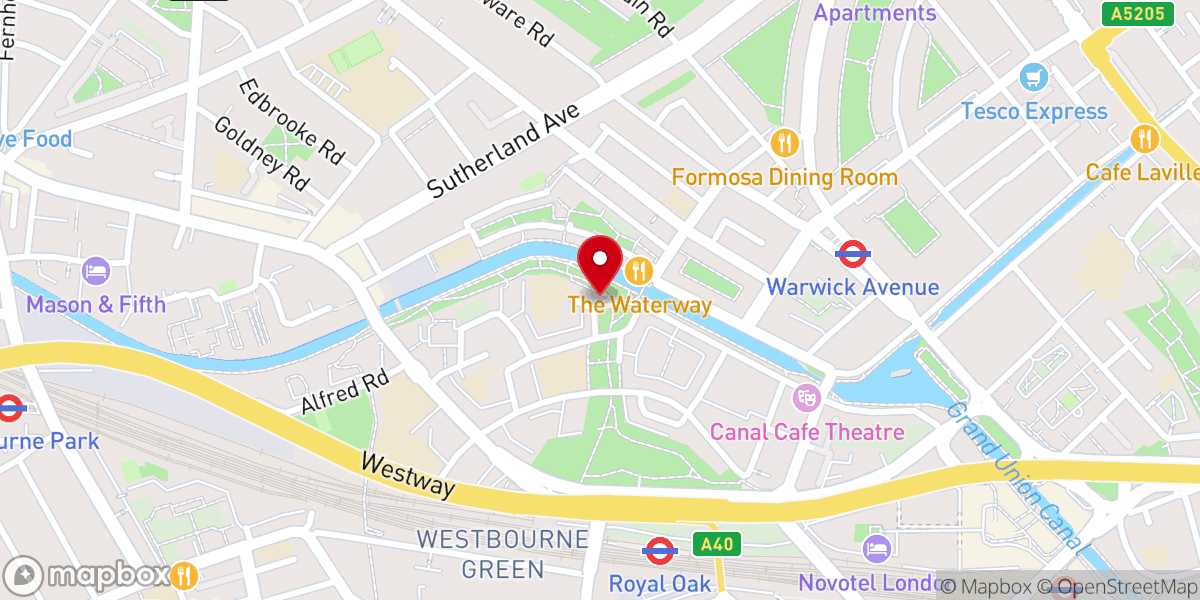 Map showing location of St Mary Magdalene Paddington