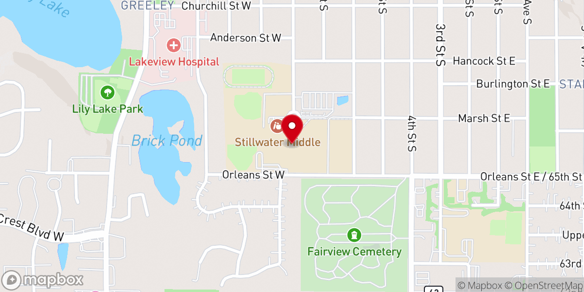 Map showing location of Watermark Church