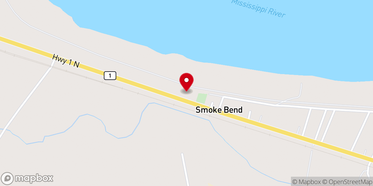 Map showing location of First Baptist Church of Smoke