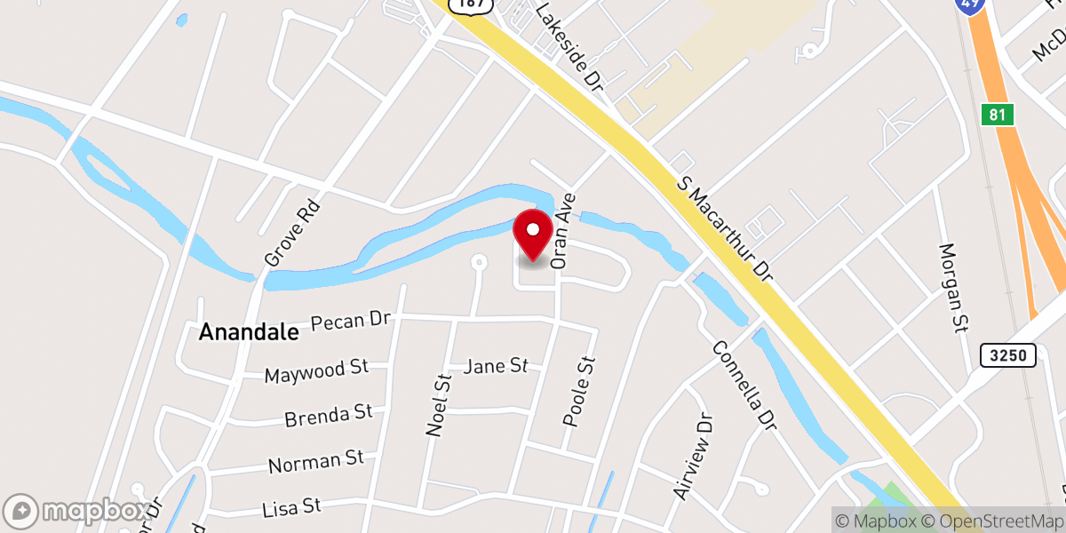 Map showing location of Newman United Methodist Church