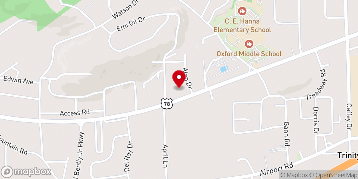 Map showing location of Betta View Hills Church of Christ