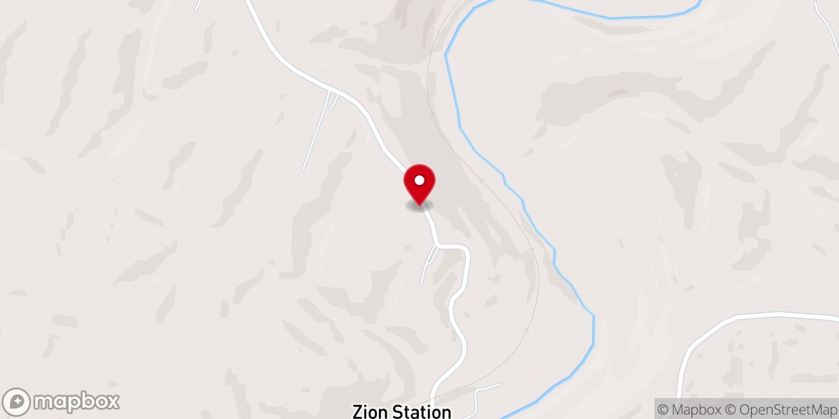 Map showing location of Pleasant View Baptist Church