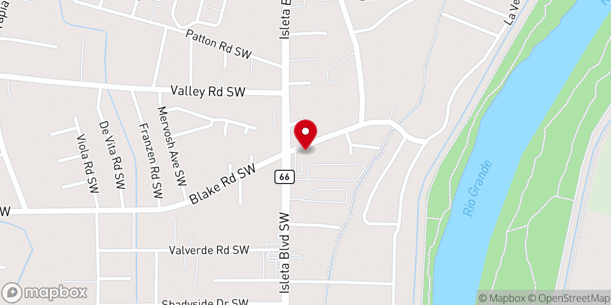 Map showing location of Inspire ABQ
